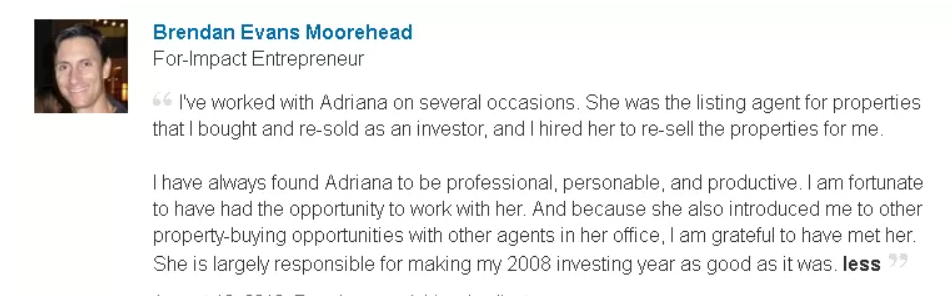 Adriana Real Estate Servicesbm Referal